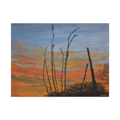 "Sonoran Ember" - Stretched Canvas Wall Decor