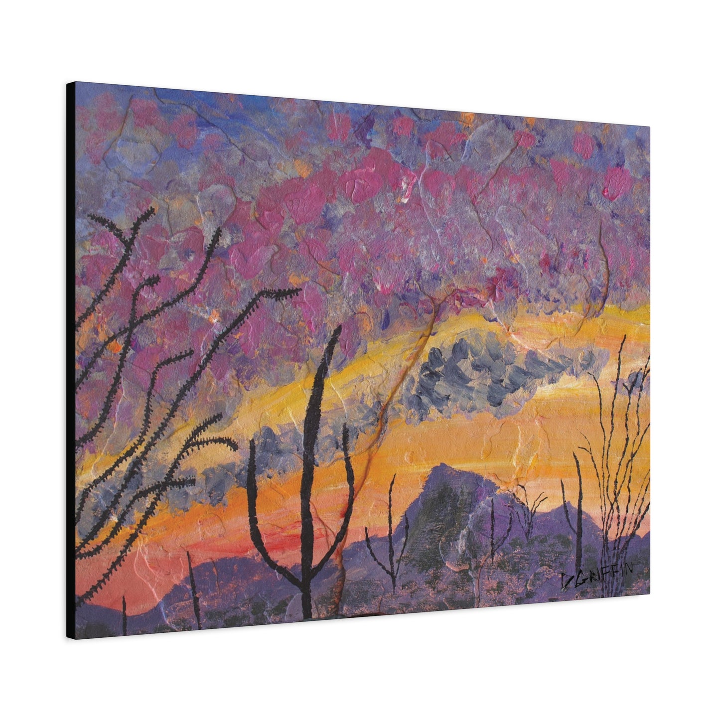 "Monsoon sunset" - Stretched Canvas Wall Decor