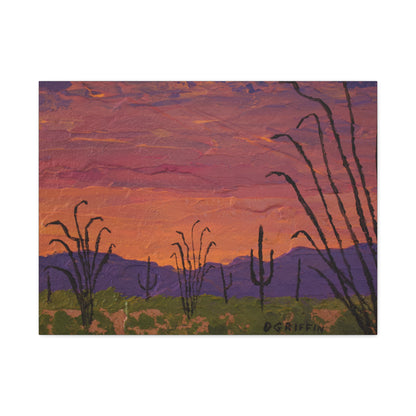 "The Desert's Deep Hour" - Stretched Canvas Wall Decor
