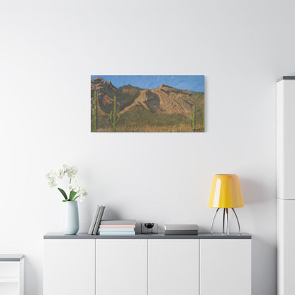 "Saguaro Skyline" - Stretched Canvas Wall Decor