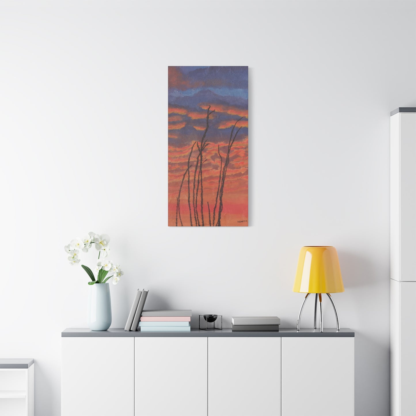 "Great Fire in the Sky" - Stretched Canvas Wall Decor