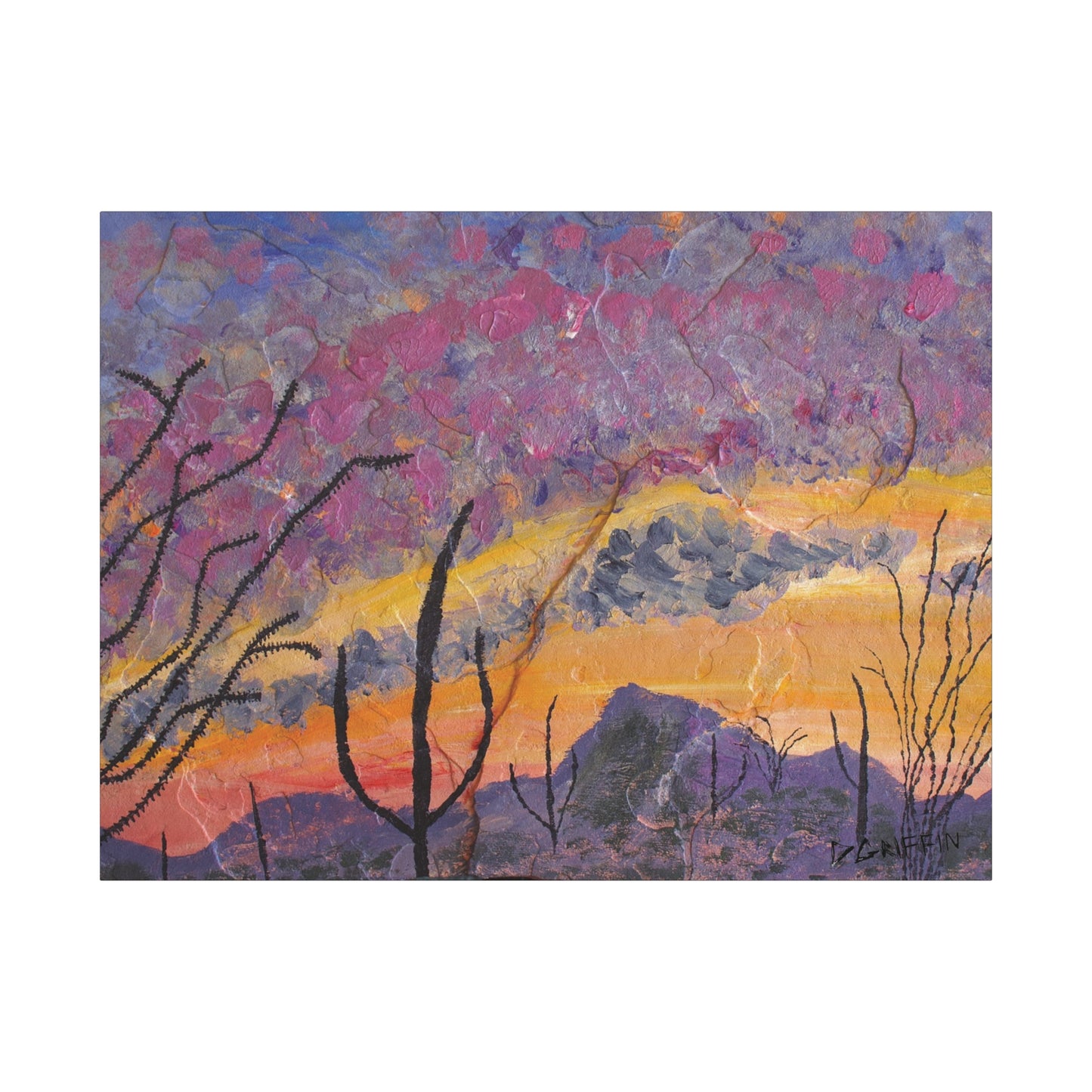"Monsoon sunset" - Stretched Canvas Wall Decor