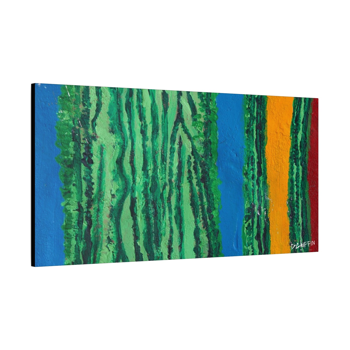 "Saguaro Stripes" - Stretched Canvas Wall Decor