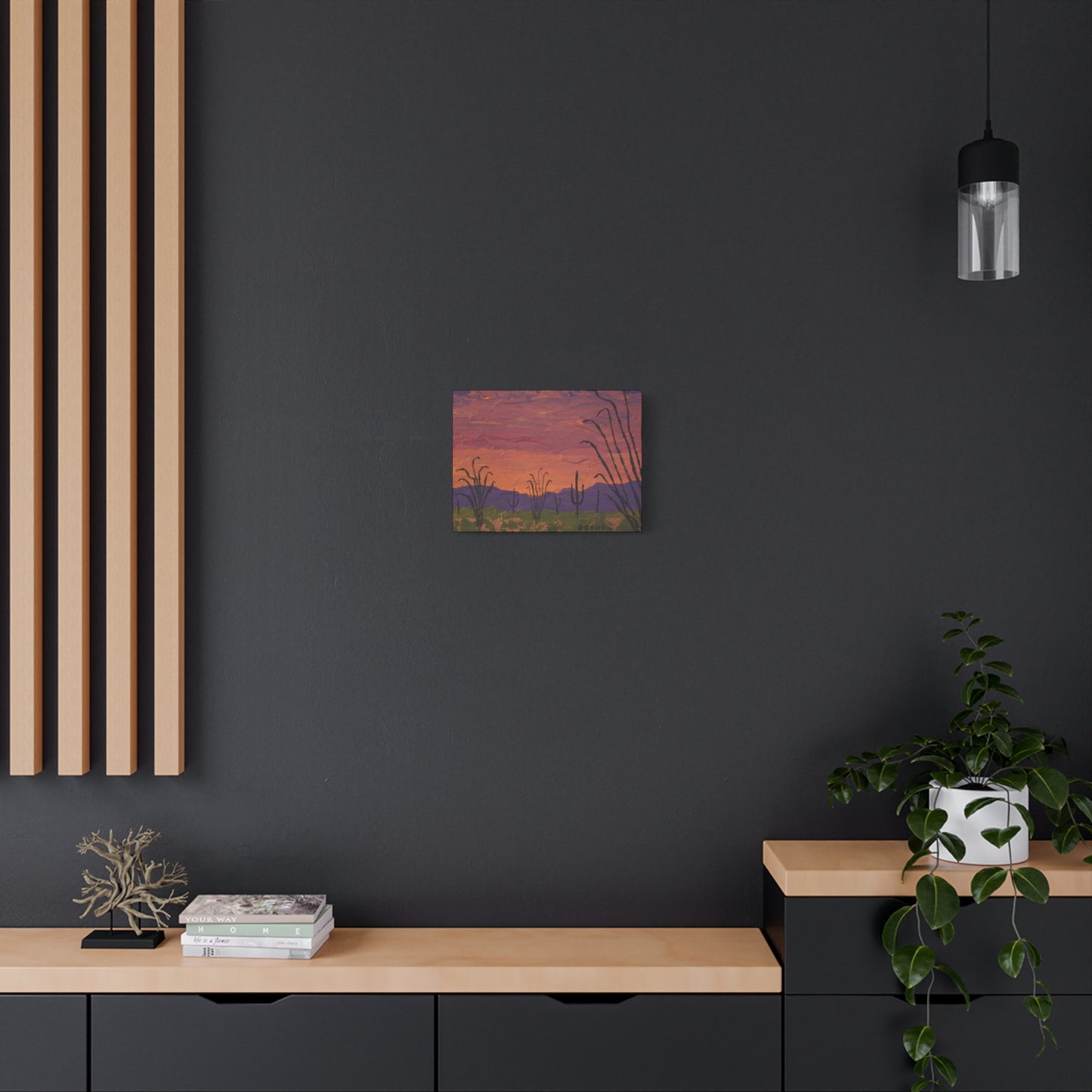 "The Desert's Deep Hour" - Stretched Canvas Wall Decor