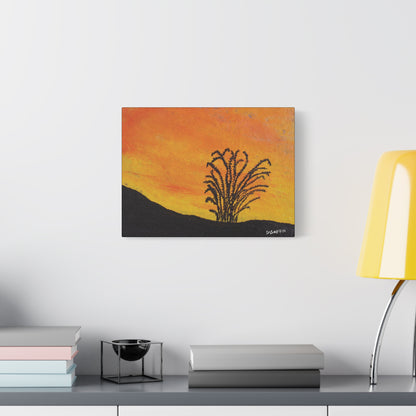 "Lone Ocotillo" - Stretched Canvas Wall Decor