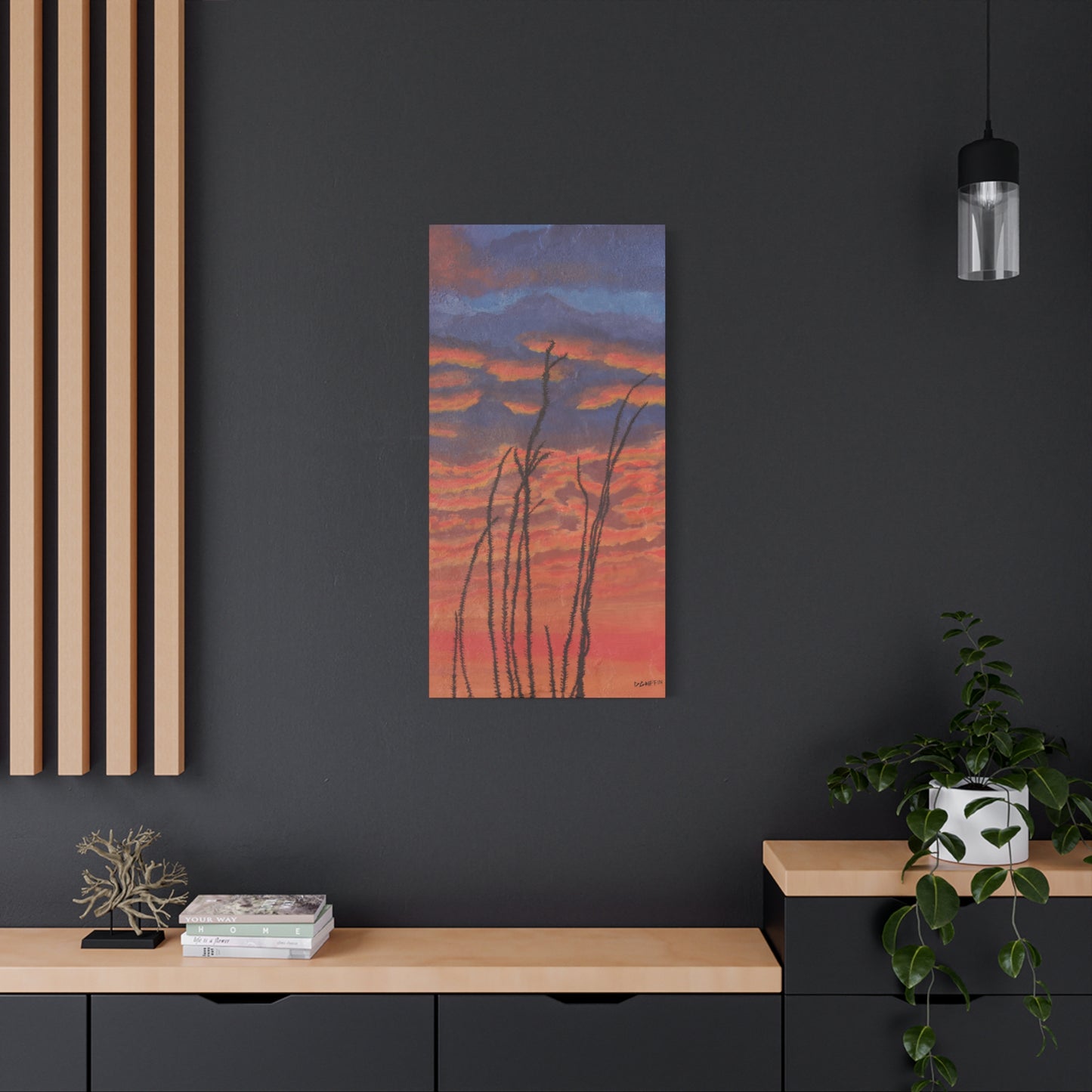 "Great Fire in the Sky" - Stretched Canvas Wall Decor
