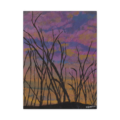 "Sky of Dead Branches" - Stretched Canvas Wall Decor