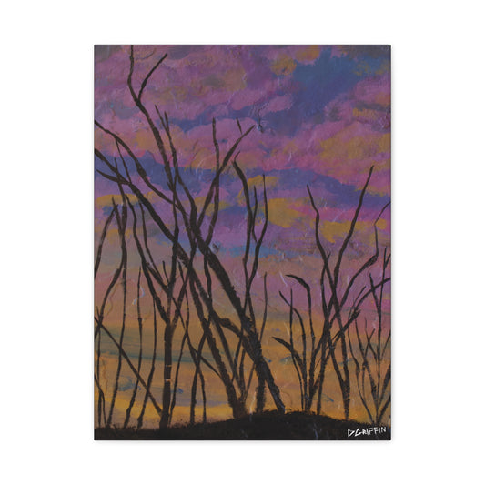 "Sky of Dead Branches" - Stretched Canvas Wall Decor