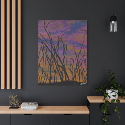 "Sky of Dead Branches" - Stretched Canvas Wall Decor