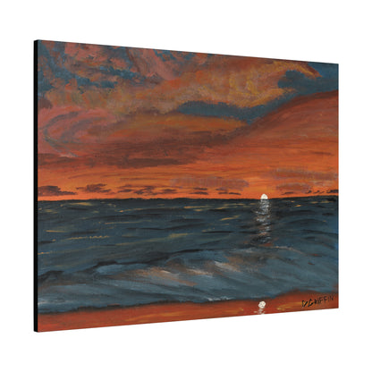 "Hapuna Beach Sunset" - Stretched Canvas Wall Decor